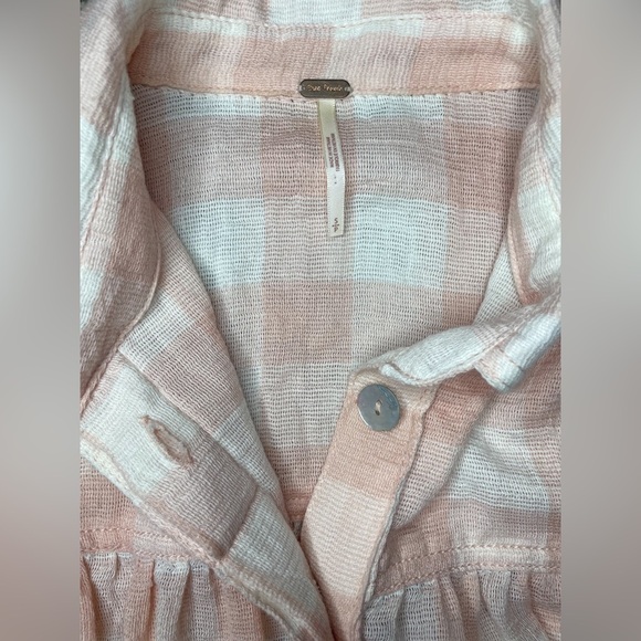 Free People Hey There Sunrise Button Up Shirt | Size Small - Picture 6 of 9